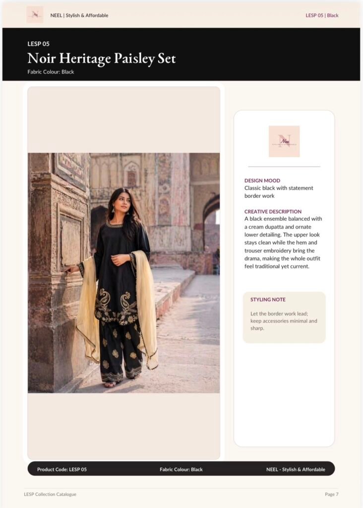 Noir Heritage Paisely Set